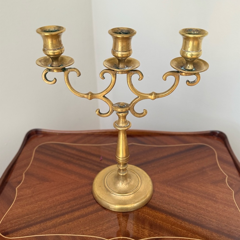 Elegant Brass Candelabra antique in good condition